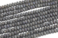 Natural Larvikite Marble Labradorite ab Faceted Roundel- 6mm, 8mm, 10mm- Full 15.5 Inch Strand Gemstone Beads