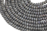 Natural Larvikite Marble Labradorite ab Faceted Roundel- 6mm, 8mm, 10mm- Full 15.5 Inch Strand Gemstone Beads
