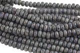 Natural Larvikite Marble Labradorite ab Faceted Roundel- 6mm, 8mm, 10mm- Full 15.5 Inch Strand Gemstone Beads