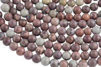 Natural Picture Jasper 6mm Round Beads 8mm Round Beads 10mm Matte Round Beads 15.5" Strand Smooth Gemstone Beads