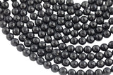 Natural Real Jet Beads Faceted 6mm 8mm 10mm 12mm Round Beads AAA Quality Gemstones 16" Strand AAA Quality Gemstone Beads