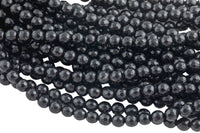 Natural Faceted Black Tourmaline High Quality in Faceted Round-Full Strand, 4mm, 6mm, 8mm, 12mm - Wholesale Beads Gemstone Beads