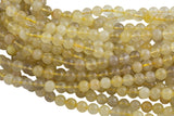 Natural Golden Rutile Quartz 4mm 6mm 8mm 10mm 12mm Round Gold Yellow Rutilated Quartz Beads Tons of Sharp Rutile Hair Needle 15.5" Strand