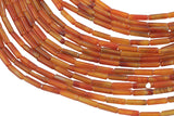 Natural Carnelian beads tube tubular beads 15.5" 4x13mm