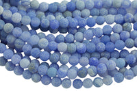 Blue Fire Agate, High Quality in Matte Round, 6mm, 8mm, 10mm, 12mm- PM