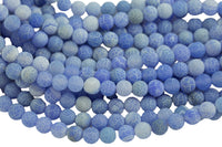 Blue Fire Agate, High Quality in Matte Round, 6mm, 8mm, 10mm, 12mm- PM