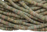 Pale Unakite Jasper Heishi Discs Beads 2x4mm 3x6mm 15.5" Strand