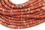 Red Jasper Heishi Discs Beads 2x4mm 3x6mm 15.5" Strand