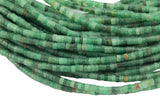 Natural Green Jade Heishi Discs Beads 2x4mm 3x6mm 15.5" Strand