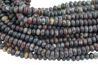 Natural Blood Jasper, High Quality in Faceted Roundel- 4mm, 6mm, 8mm, 10mm, 12mm AAA Quality Gemstone Beads