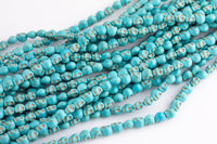 Blue Howlite Turquoise Skull Beads 6mm 6x8mm 15.5" Strand