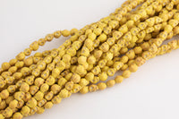 Yellow Howlite Turquoise Skull Beads 6mm 6x8mm 15.5" Strand