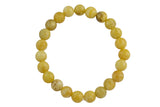 Bracelet Mustard Yellow jade Bracelets 8mm Stackable Round Gemstone Crystal Bracelets - Handmade Bracelet Crystal Bracelet
