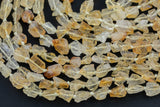 Natural New Organic Cut Matte Rough Raw Unpolished Citrine Nugget Beads 15.5" Strand Gemstone Beads