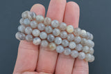 Moonstone Bracelet Faceted Round Size 6mm and 8mm Handmade In USA Natural Gemstone Crystal Bracelets Handmade Jewelry - approx. 7"