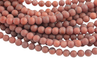 Natural Matte Red Carnelian High Quality in Matt Round, 4mm, 6mm, 8mm, 10mm, 12mm, 14mm AAA Quality AAA Quality Gemstone Beads