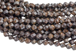 Natural Bronzite- Hexagon Shape- High Quality- 8mm- Full Strand 16" - 50 Pieces Gemstone Beads