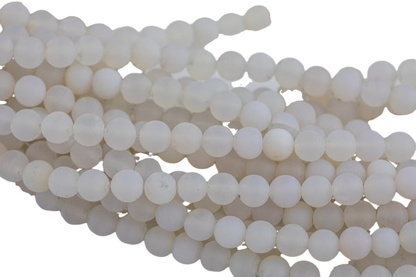 Natural Matte Cream Agate, High Quality -Full Strand 15.5 inch Strand, 4mm, 6mm, 8mm, 12mm, or 14mm Beads AAA Quality Gemstone Beads