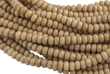 6mm or 8mm- JADE Faceted Rondelle- Single or Bulk- 15.5" - Mustard Tan -Full Strand 15.5 inch Strand