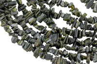 Natural New Organic Cut Raw Side Drilled Green Tourmaline Natural Cylinder Shape Beads 15.5" Strand Gemstone Beads