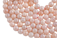 Natural MYSTIC PINK SILVERITE Faceted Round- Full Strand 15.5 inch Strand Gemstone Beads