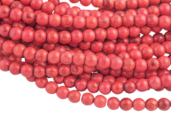 Fusia Magnesite Turquiose Round- Full 16 inch strand- 4mm, 6mm, 8mm, 10mm, 12mm, 14mm, 16mm Smooth Gemstone Beads