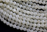 Natural White Fire Moonstone Beads - High Quality Faceted Round - White Fire - Full Strands 6mm 8mm 10mm Gemstone Beads