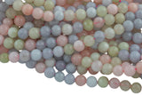 Morganite - JADE Smooth Round- 6mm 8mm 10mm 12mm-Full Strand 15.5 inch Strand AAA Quality