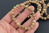 Tiger stripped wood Bracelet Round Size 6mm and 8mm- Handmade In USA Natural wood Bracelets - Handmade Jewelry - approx. 7"