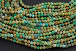 Natural Genuine Turquoise Beads - Full Strands-15.5 inches-3mm Nice Size Hole- Diamond Cutting,High Facets-Nice and Sparkly-Faceted Round