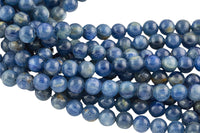 Natural Kyanite Beads, Round, Full Strand 8mm, 10mm AAA Quality Smooth Gemstone Beads