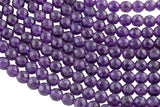 Natural Amethyst Beads Faceted Round Beads 4mm, 6mm, 8mm, 10mm, 12mm -Full Strand 15.5 inch Strand Gemstone Beads