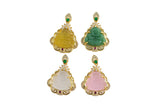 1 pc Micro Pave Buddha 24k Gold Pendant Gold Buddha Charm for Laughing Buddha for Religious Jewelry Making Supply Trend