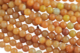 Natural Orange Aventurine, High Quality in Round, 4mm, 6mm, 10mm, 12mm AAA Quality Smooth Gemstone Beads