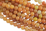 Natural Orange Aventurine, High Quality in Round, 4mm, 6mm, 10mm, 12mm AAA Quality Smooth Gemstone Beads