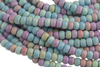 Natural Candy Stone beads, Roundel , Full Strand, 4mm, 6mm, 10mm, or 12mm beads AAA Quality Smooth Gemstone Beads