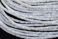 AAA Natural White OR Off White Mother of Pearl 4mm 6mm Heishi Beads 15.5" Strand Shell Beads