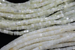 AAA Natural White OR Off White Mother of Pearl 4mm 6mm Heishi Beads 15.5" Strand Shell Beads