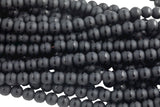 Natural Matt Onyx Striped Onyx High Quality in Matte Round Full Strand, 10mm, 12mm, or 14mm Beads- Full 15.5 Pricing- Gemstone Beads