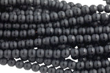 Natural Matt Onyx Striped Onyx High Quality in Matte Round Full Strand, 10mm, 12mm, or 14mm Beads- Full 15.5 Pricing- Gemstone Beads