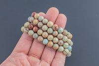 African Opal Smooth Round Size 6mm and 8mm- Handmade In USA- approx. 7" Bracelet Crystal Bracelet