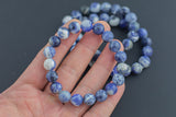 Natural Sodalite Round Size 10mm and 12mm- Handmade In USA- approx. 7" Bracelet Crystal Bracelet- LGS