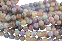 Natural Flower Tourmaline High Quality in Round, 4mm, 6mm, 8mm, 10mm AAA Quality Smooth Gemstone Beads