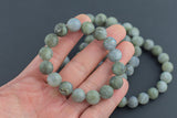 Natural Labradorite Matte Round Size 10mm and 12mm- Handmade In USA- approx. 7-7.5" Bracelet Crystal Bracelet- LGS