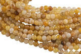 Natural Yellow Hematoid Lepidocrocite Quartz 6mm 8mm 10mm Round Beads Rare Red Quartz Crystal Powerful Energy Stone 15.5" Strand Smooth