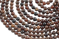 Natural Hessonite Garnet, High Quality in Round, 4mm, 6mm, 8mm, 10mm, 12mm Smooth Gemstone Beads