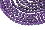Natural AMETHYST Beads Gemstone Beads AA+ Grade - Round 6mm, 8mm, 10mm-Full Strand 15.5 inch Strand Smooth