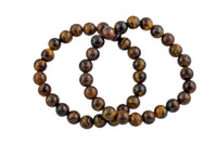 Tiger Eye Round Stretchy String Bracelet Tiger's Eye bracelet Tigerseye Tigers Eye Handmade Jewelry Bracelet Crystal Bracelet