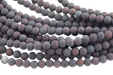 LARGE-HOLE beads!!! 8mm or 10mm Matte -finished round. 2mm hole. 7-8" strands. Saffron Jasper Big Hole Beads