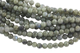 LARGE-HOLE beads!!! 8mm or 10mm Smooth -finished round. 2mm hole. 7-8" strands. Natural Labradorite Big Hole Beads